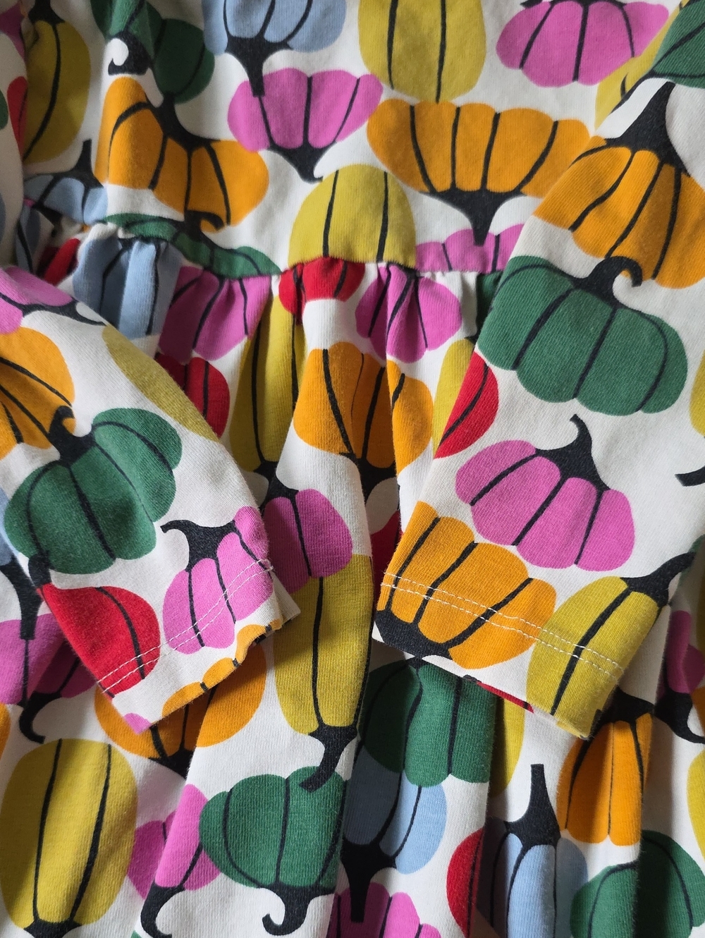 Hanna Andersson Colorful Pumpkin Print Long Sleeve Dress - Picture 5 of 5
